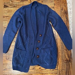 Navy blue cardigan size small